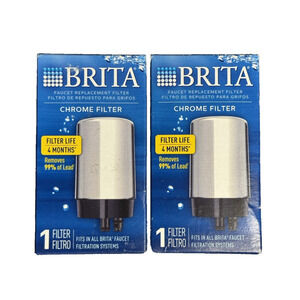 BRITA FR-200 Chrome 4-Month Replacement Faucet Filter - 2 Pack
